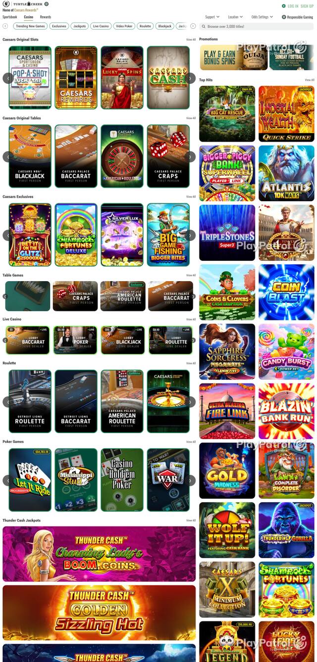 Capture of the front page of sportsbook.caesars.com (sportsbook.caesars.com) on 25 October 2026