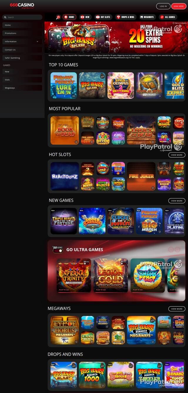 Capture of 666 Casino recorded during the scan
