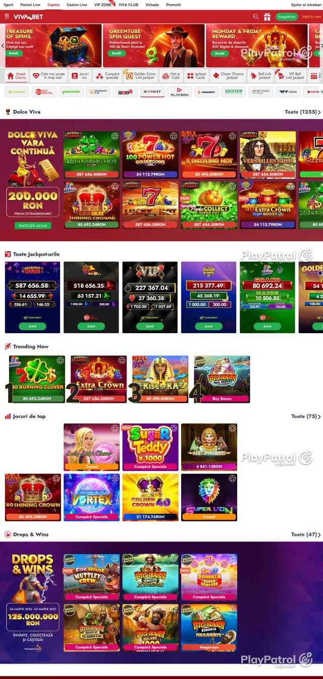 Homepage capture of VivaBet recorded during the scan