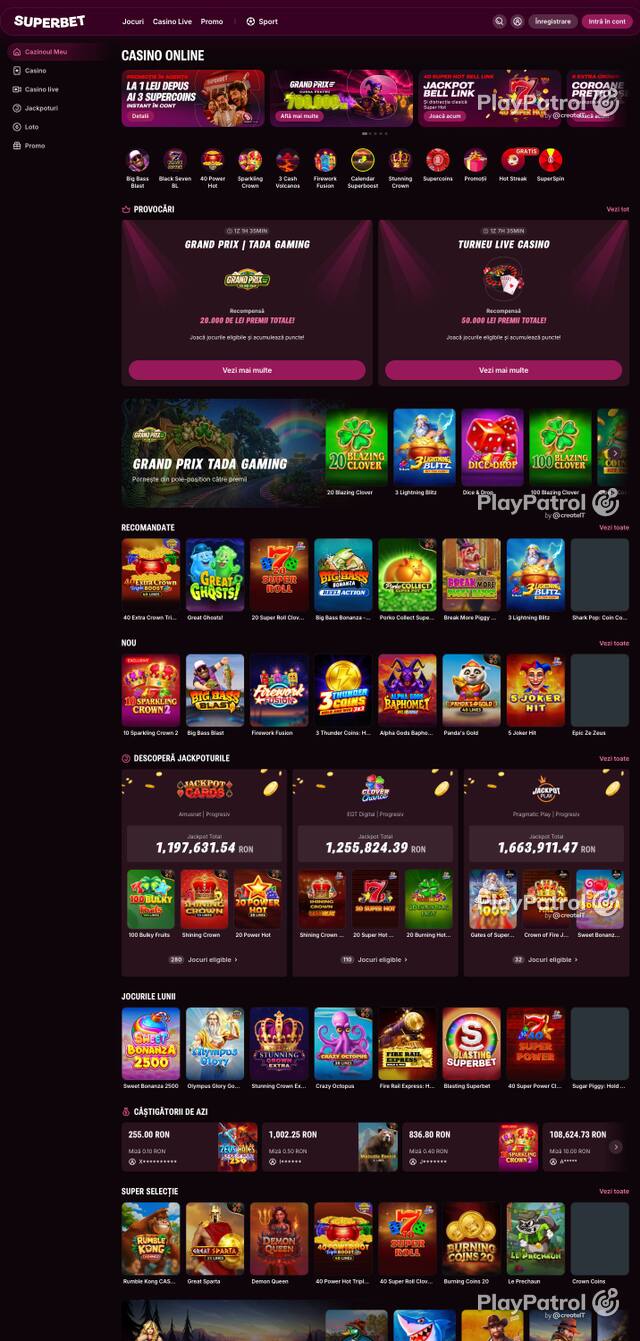 Capture of Superbet recorded during the scan
