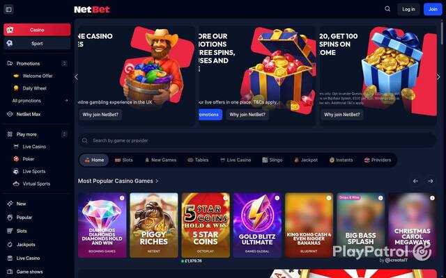 Capture of NetBet Casino recorded during the scan