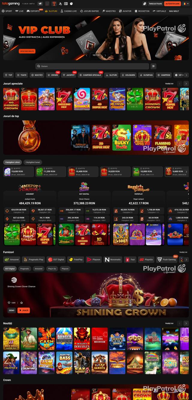 Front page of Totogaming as captured on 29 October 2026
