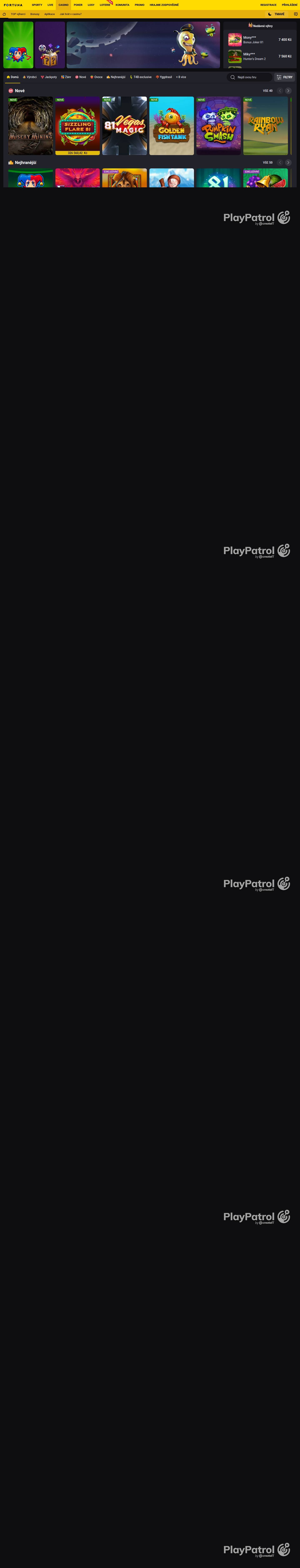 Full capture of Fortuna recorded during the scan