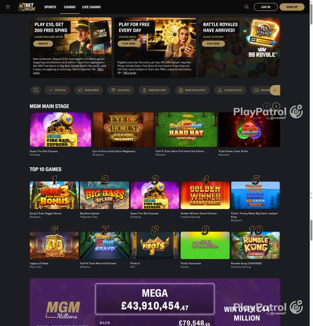 Capture of the front page of BetMGM UK (betmgm.co.uk) on 5 October 2026