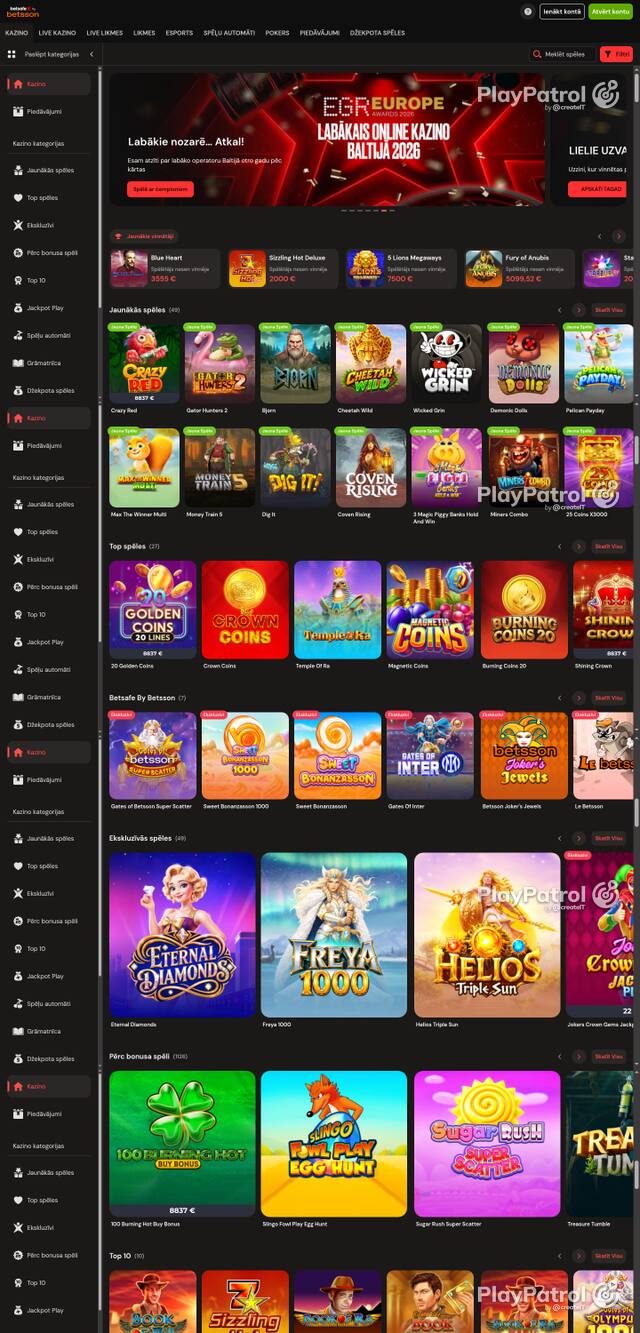 Capture of the front page of betsafe.com (betsafe.com) on 30 October 2026