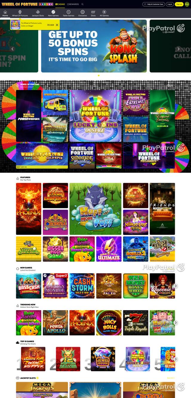 Front page of wheeloffortunecasino.com as captured on 29 October 2026