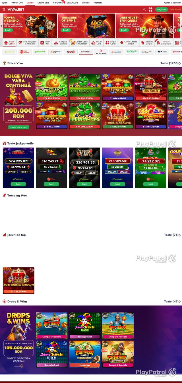 Homepage capture of VivaBet recorded during the scan