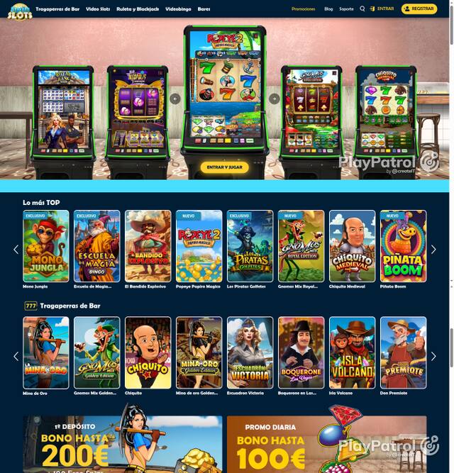 Capture of the front page of TodoSlots (todoslots.es) on 5 October 2026