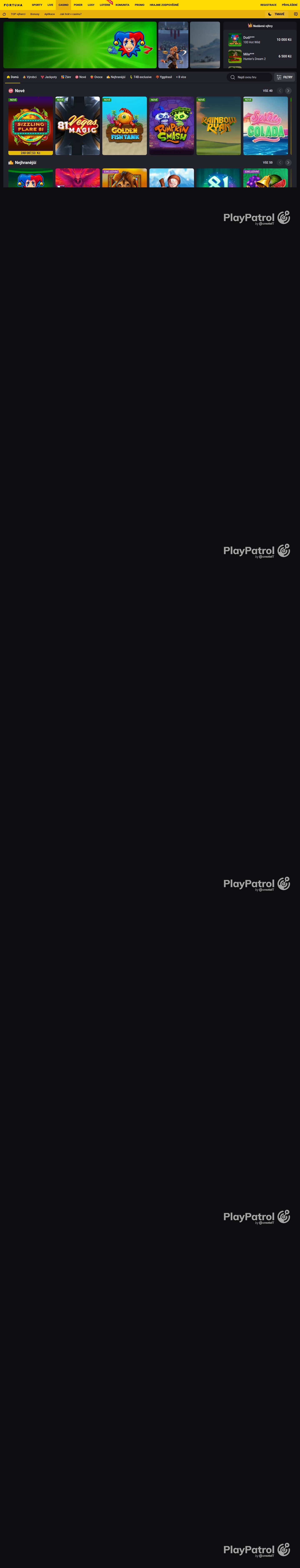 Full capture of Fortuna recorded during the scan
