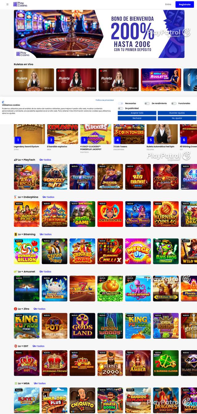 Homepage capture of OnePlay Casino recorded during the scan