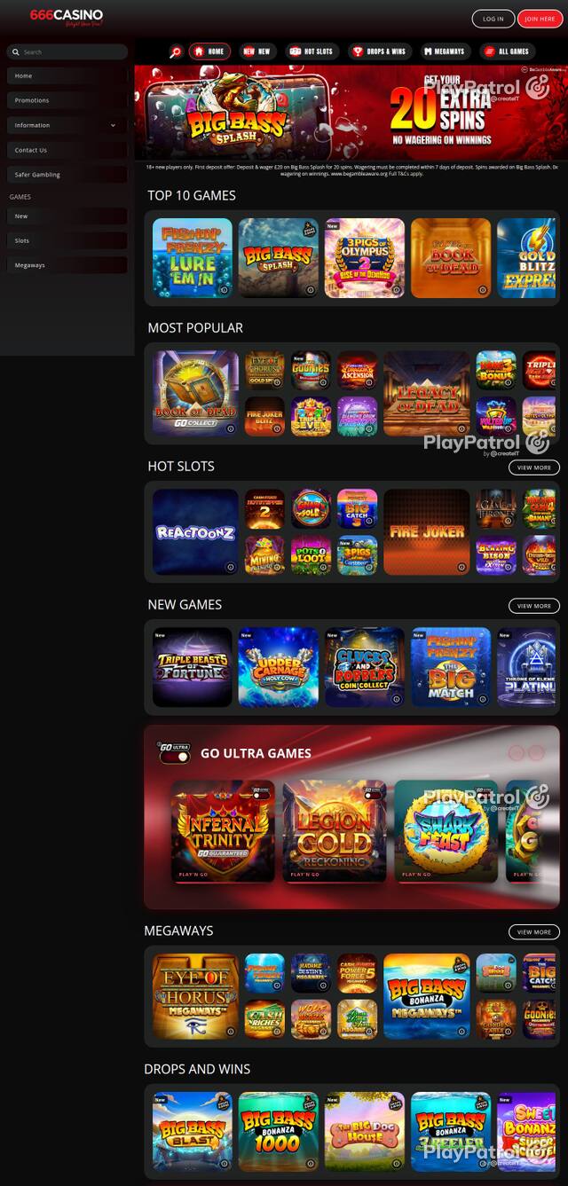 Capture of 666 Casino recorded during the scan