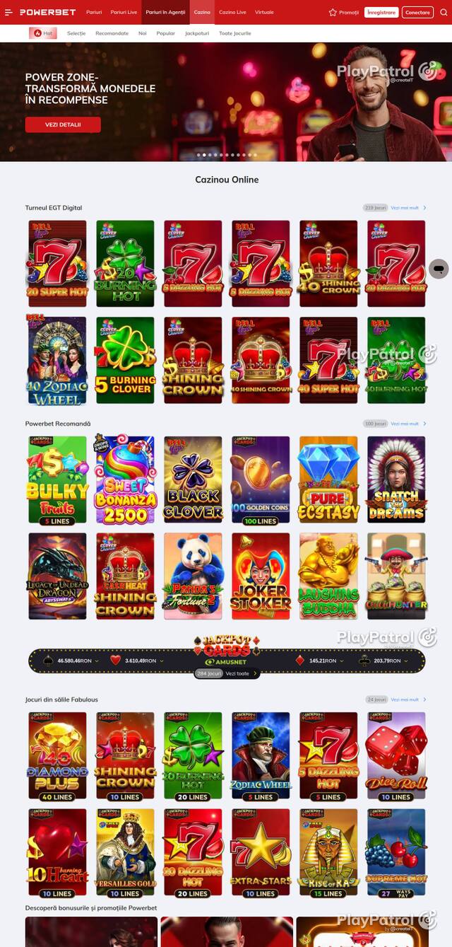 Homepage capture of PowerBet recorded during the scan