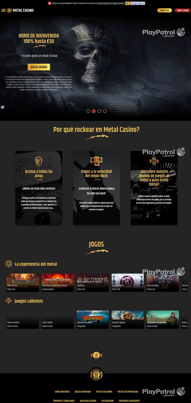 Capture of Metal Casino recorded during the scan