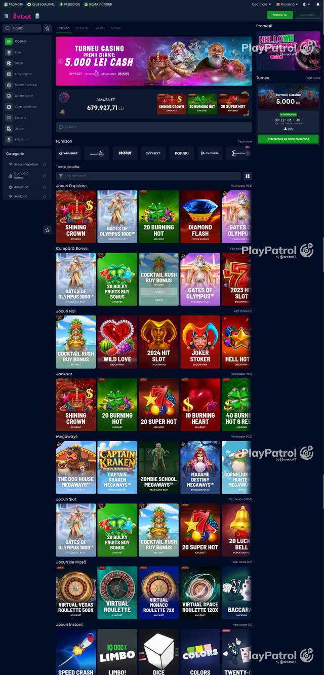 Capture of the front page of VictoryBet (victorybet.ro) on 15 October 2026
