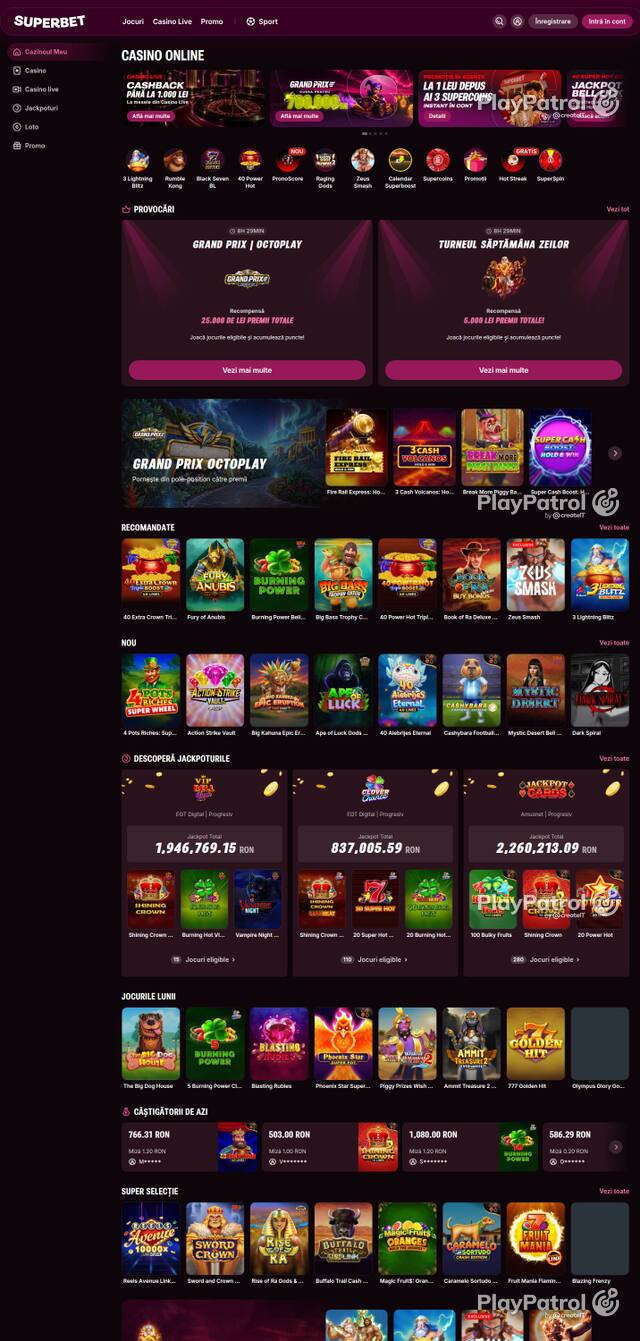 Capture of Superbet recorded during the scan
