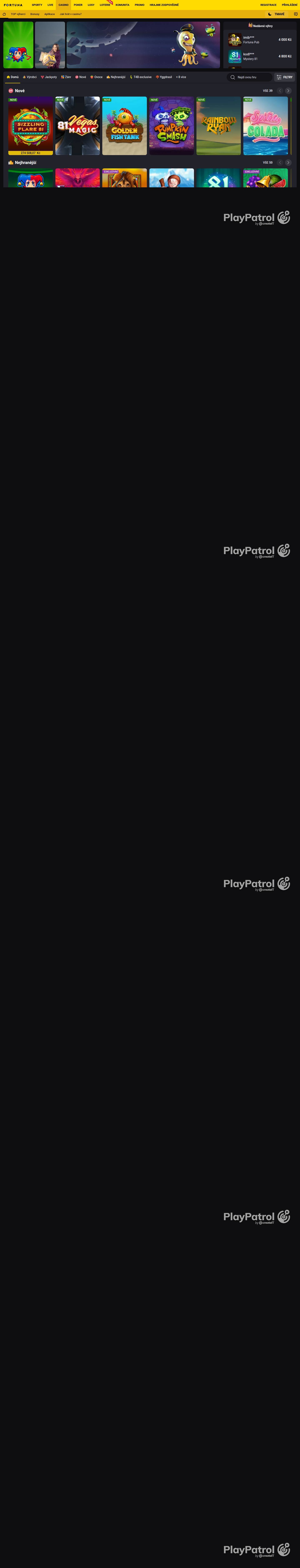 Full capture of Fortuna recorded during the scan