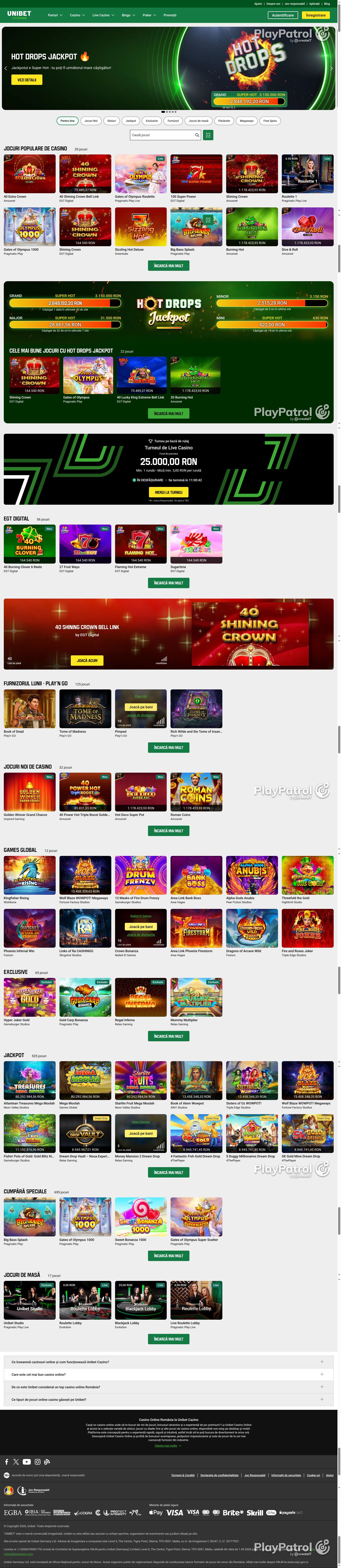 Full capture of Unibet recorded during the scan