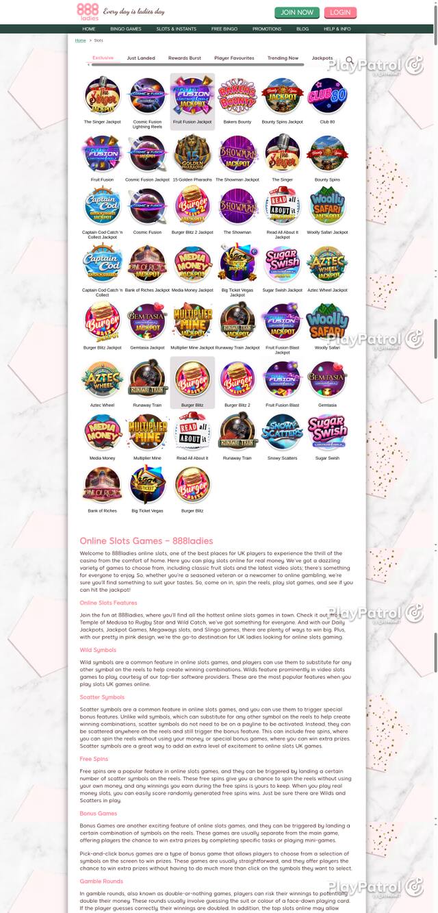 Capture of the front page of 888ladies (888ladies.com) on 13 October 2026