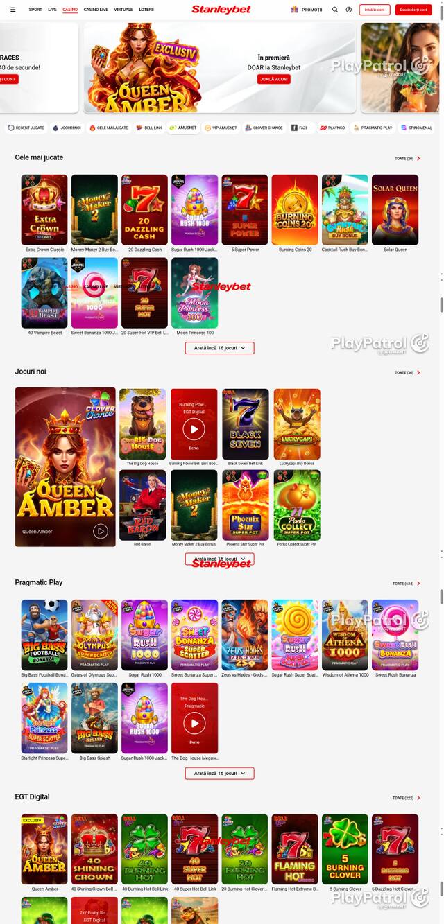 Capture of the front page of Stanleybet (stanleybet.ro) on 11 October 2026