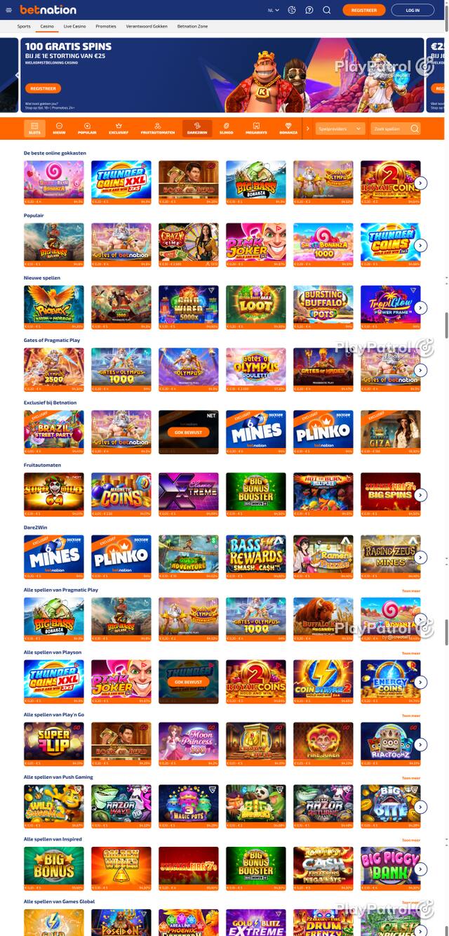 Capture of the front page of BetNation (betnation.nl) on 14 October 2026