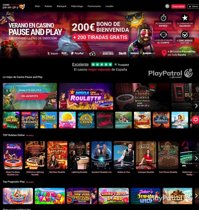 Capture of Casino Pause and Play recorded during the scan