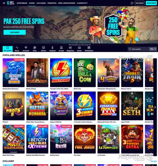 Homepage capture of BetCity recorded during the scan