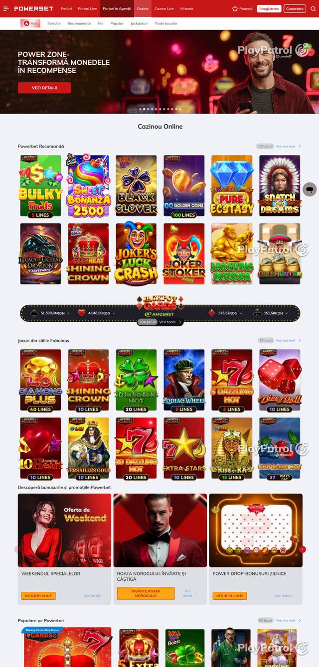 Homepage capture of PowerBet recorded during the scan