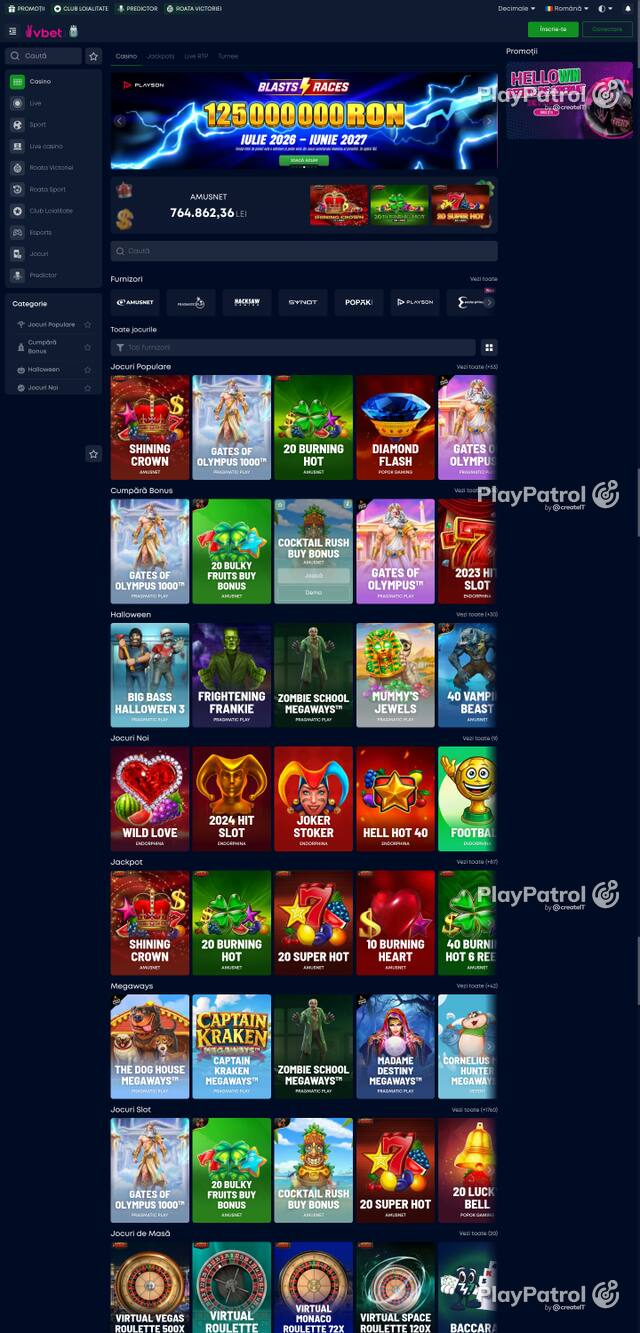Capture of the front page of VictoryBet (victorybet.ro) on 26 October 2026