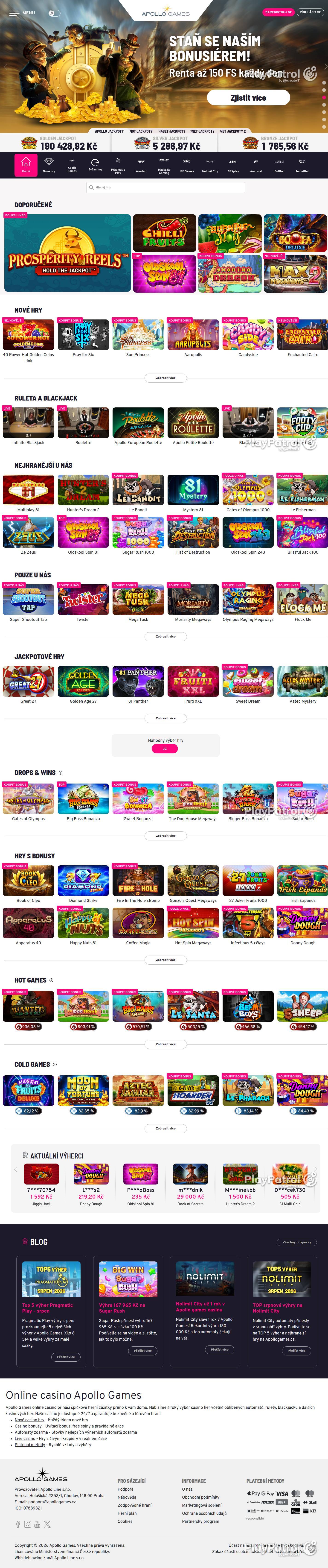 Full capture of Apollo Games recorded during the scan