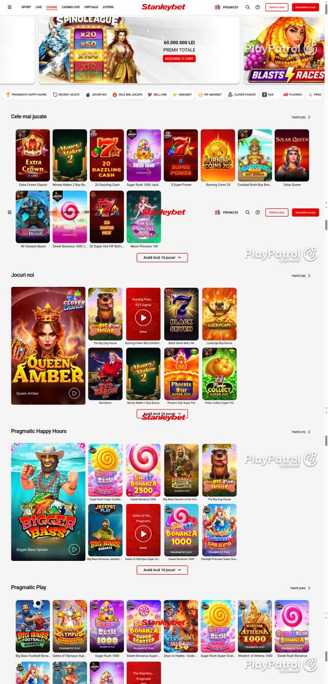 Capture of the front page of Stanleybet (stanleybet.ro) on 10 October 2026
