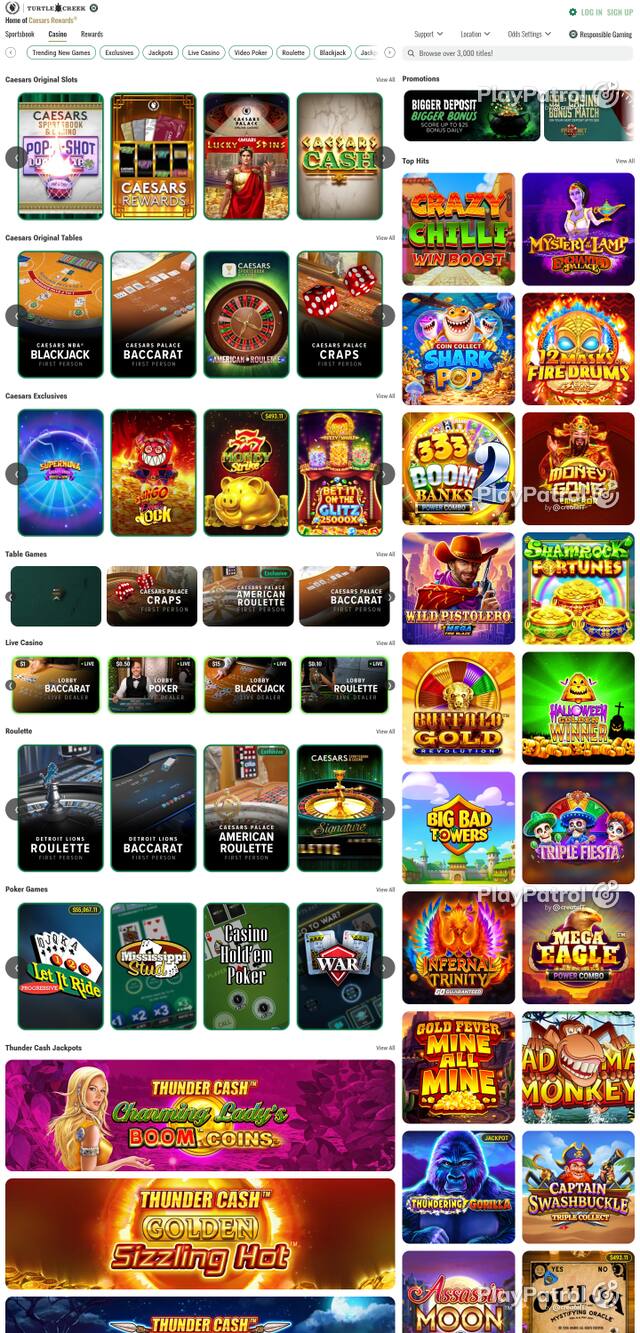 Capture of the front page of sportsbook.caesars.com (sportsbook.caesars.com) on 30 October 2026