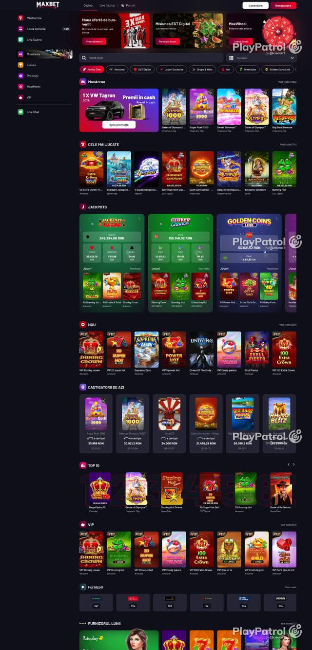 Homepage capture of Maxbet recorded during the scan