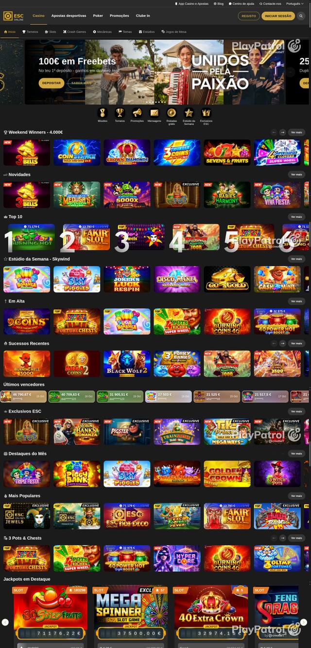 Capture of the front page of estorilsolcasinos.pt (estorilsolcasinos.pt) on 17 October 2026