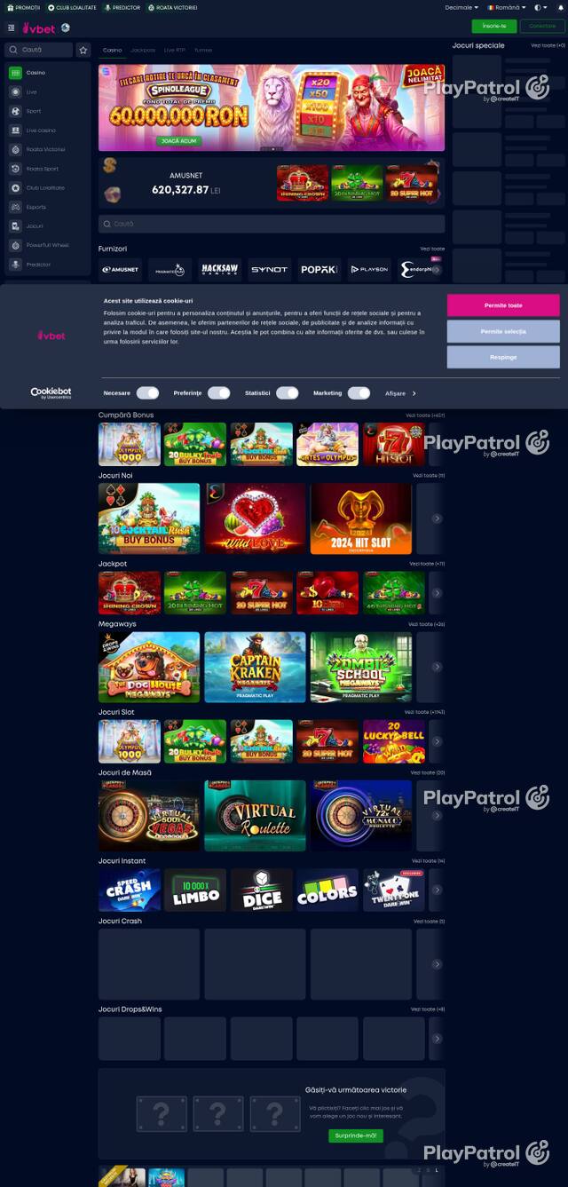 Homepage capture of VictoryBet recorded during the scan