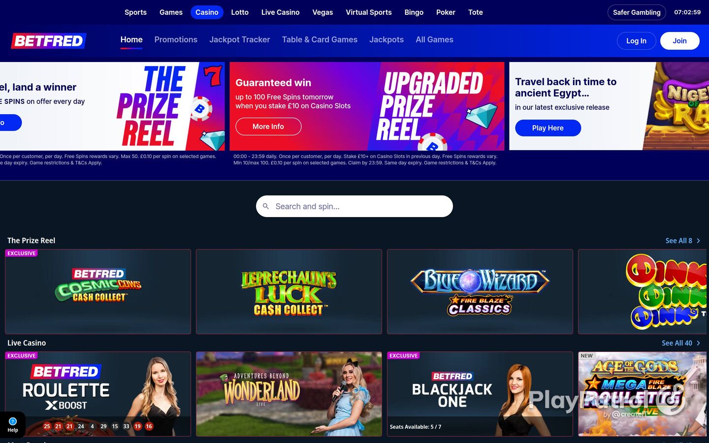 Full capture of Betfred recorded during the scan