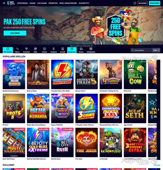 Homepage capture of BetCity recorded during the scan