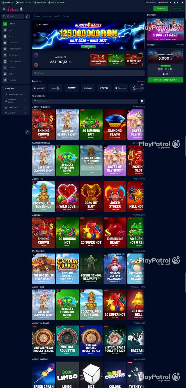 Capture of the front page of VictoryBet (victorybet.ro) on 9 October 2026