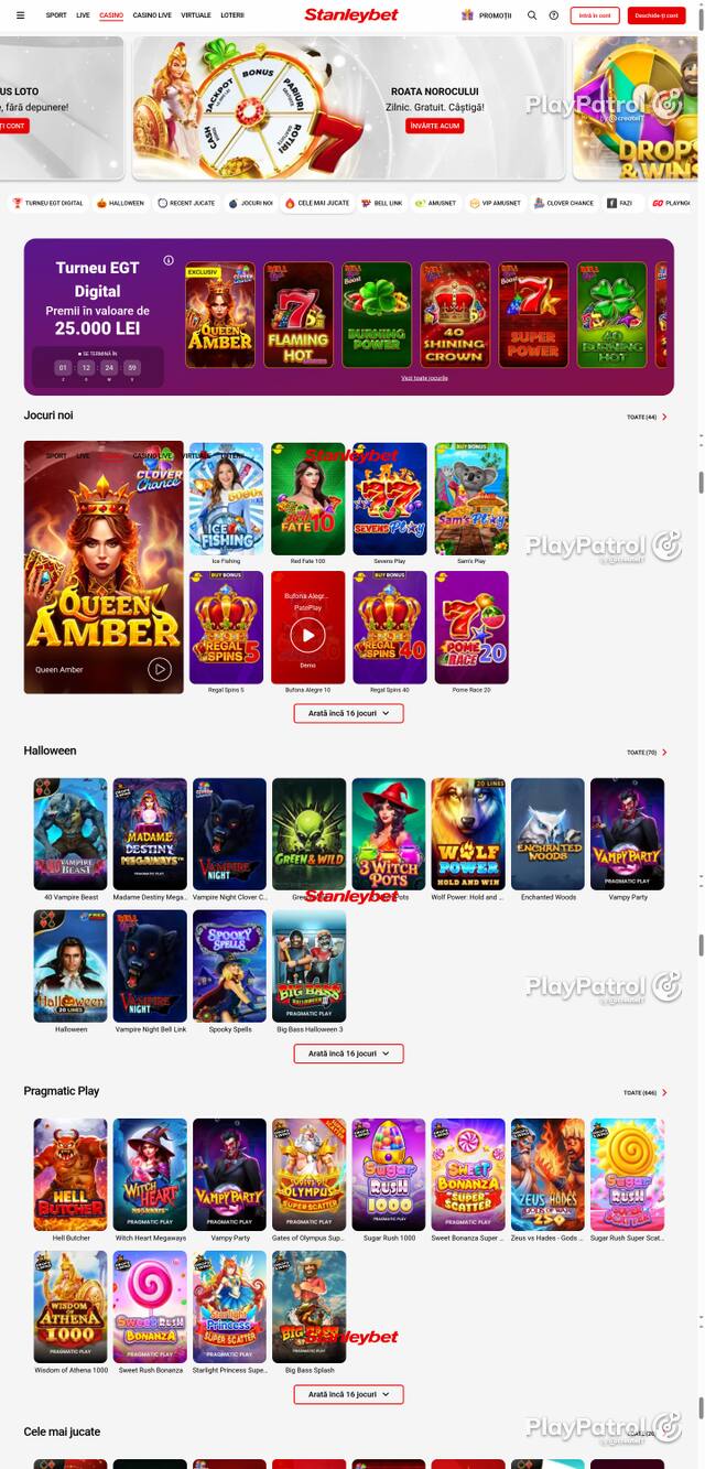 Front page of Stanleybet as captured on 29 October 2026