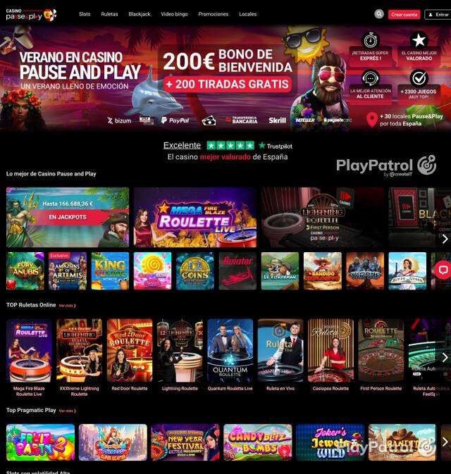 Capture of Casino Pause and Play recorded during the scan