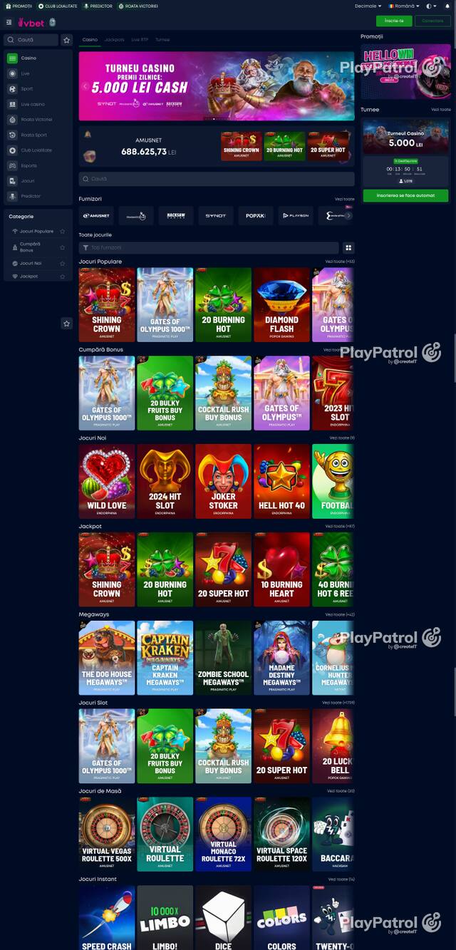 Capture of the front page of VictoryBet (victorybet.ro) on 16 October 2026