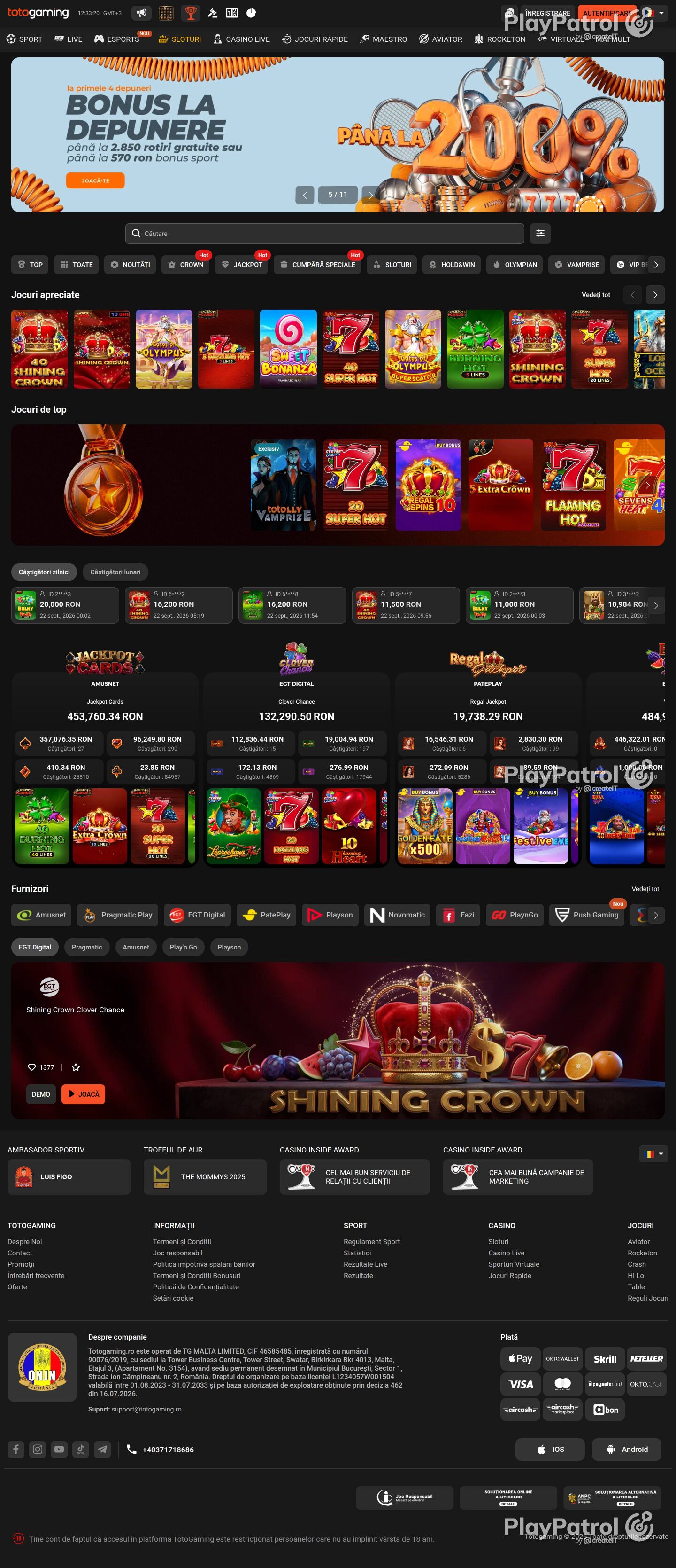Full capture of Totogaming recorded during the scan