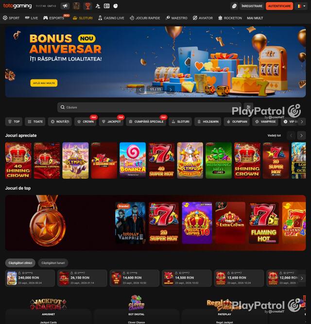 Homepage capture of Totogaming recorded during the scan