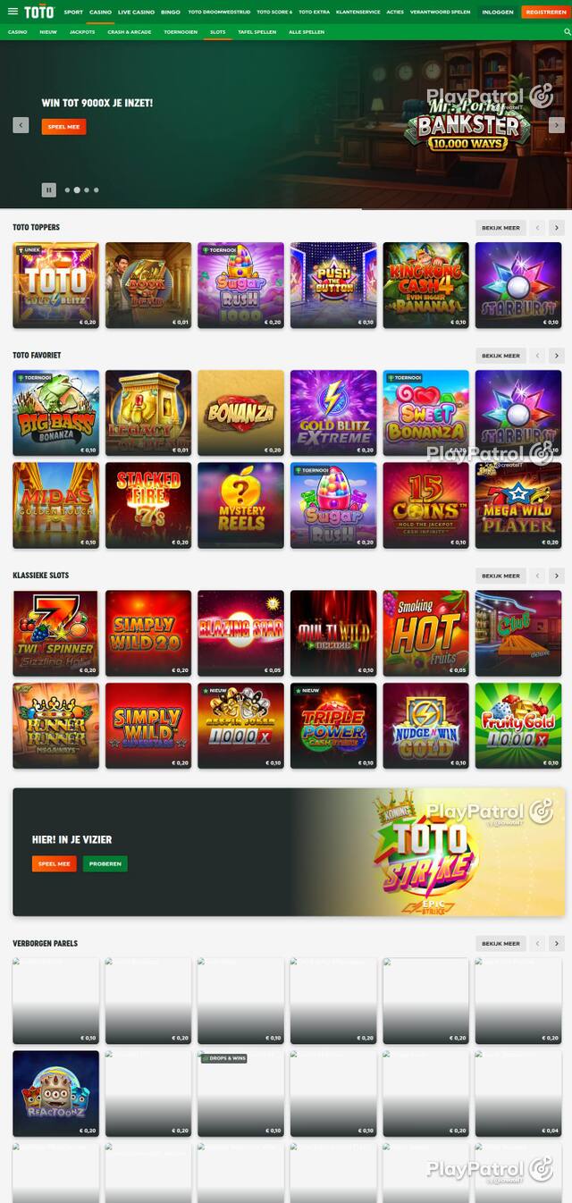 Capture of TOTO Casino recorded during the scan