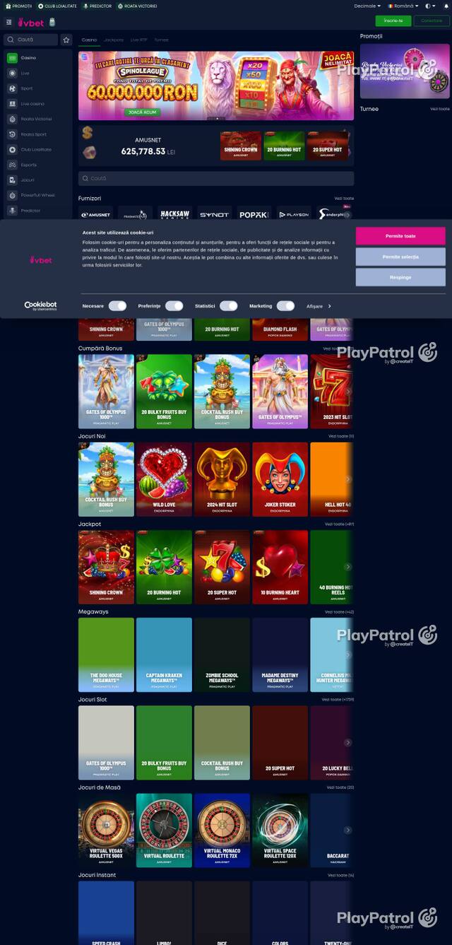 Homepage capture of VictoryBet recorded during the scan