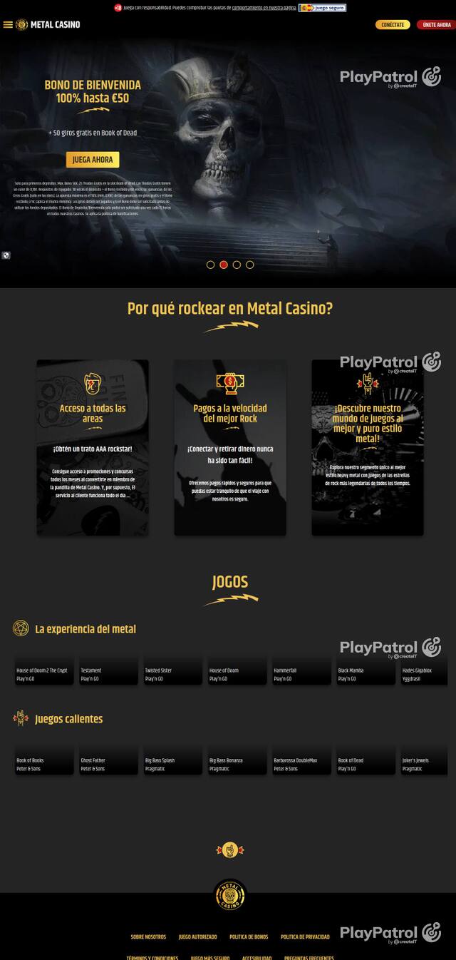 Capture of Metal Casino recorded during the scan