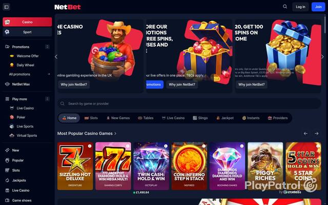 Capture of NetBet Casino recorded during the scan