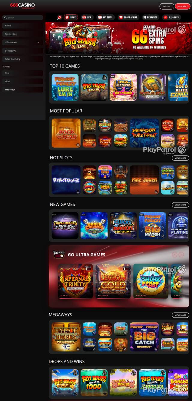 Capture of 666 Casino recorded during the scan