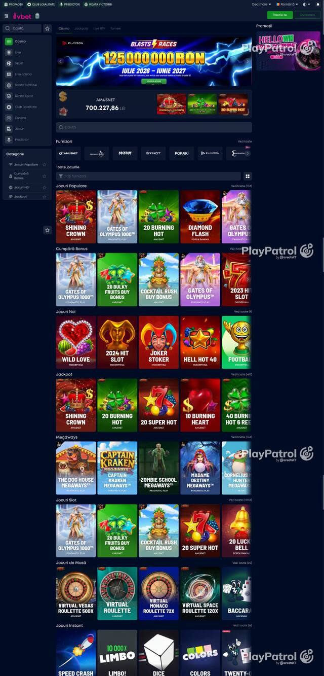 Capture of the front page of VictoryBet (victorybet.ro) on 17 October 2026