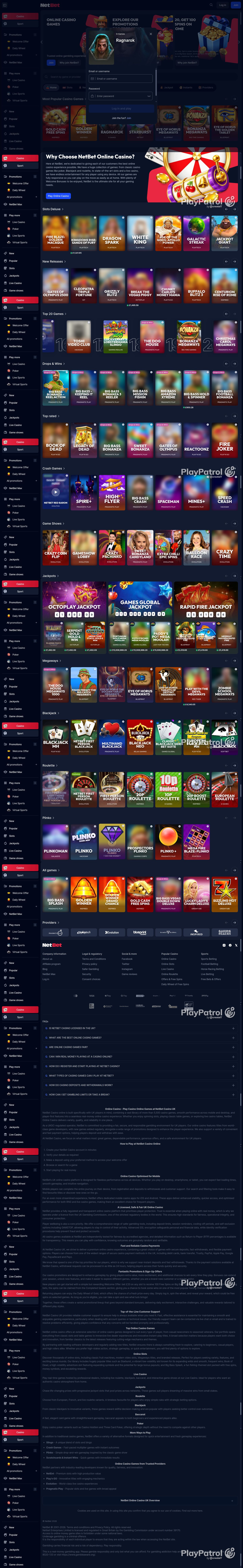 Full capture of NetBet Casino recorded during the scan