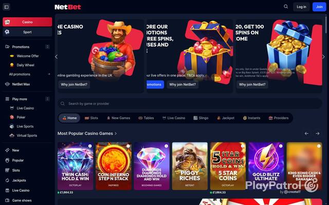 Capture of NetBet Casino recorded during the scan